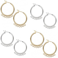 Brass Hoop Earring Components