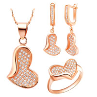 Zirkonia Micro Pave Schmucksets Messing