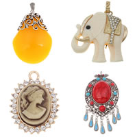 Resin Zinc Alloy Pendants