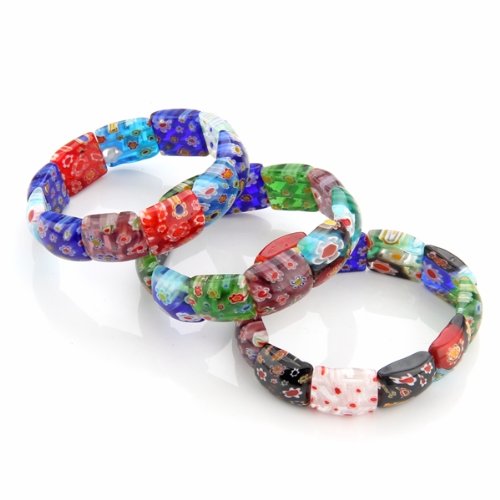 Millefiori Glass Bracelet   Bangle