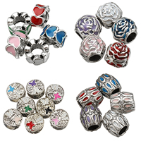 Enamel Zinc Alloy European Beads