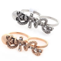 Zinc Alloy Double Finger Ring