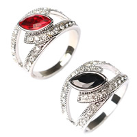 Glass Zinc Alloy Finger Ring