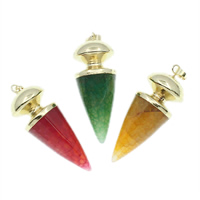 Agate Brass Pendants