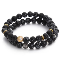 Pulsera de obsidiana copo de nieve