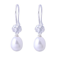 Sterling Silver Pearl Drop Earring