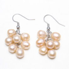 Sterling Silver Pearl Cluster Earring