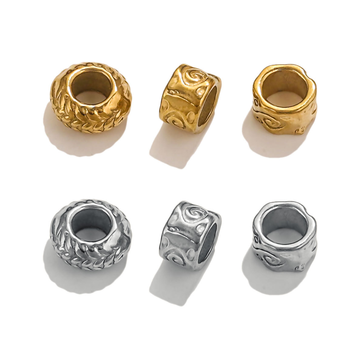 Stainless Steel Large Hole Beads