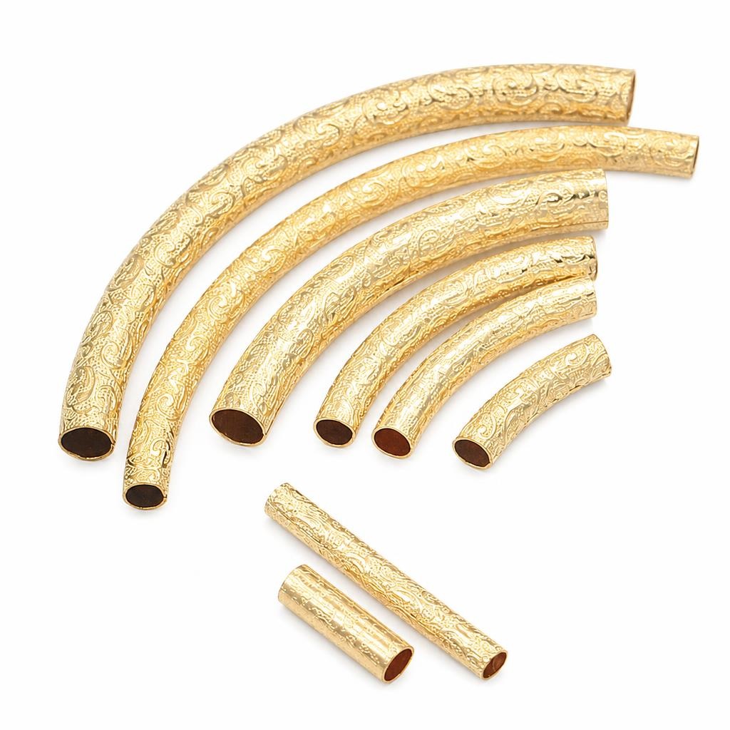 Granos de tubo chapado oro