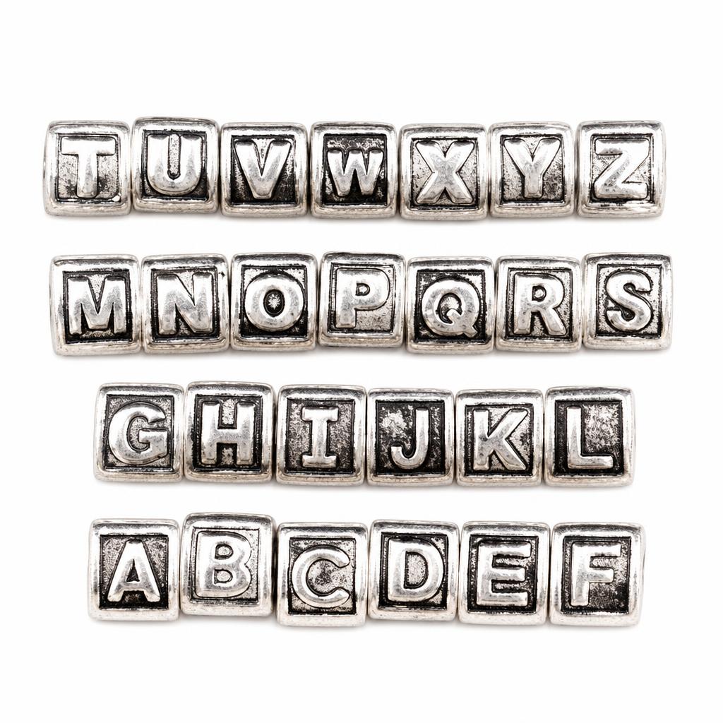 Thailand Sterling Silber European Buchstabenperlen