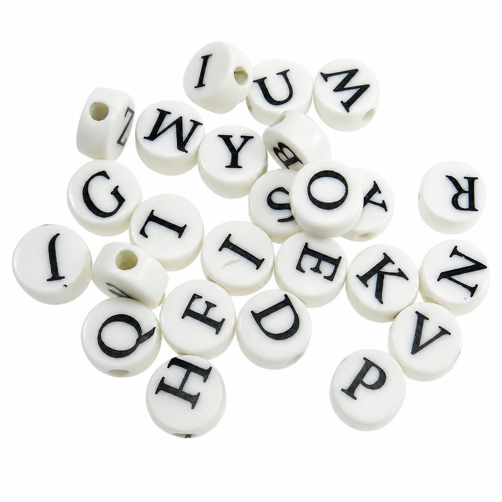 Porzellan Buchstabenperlen