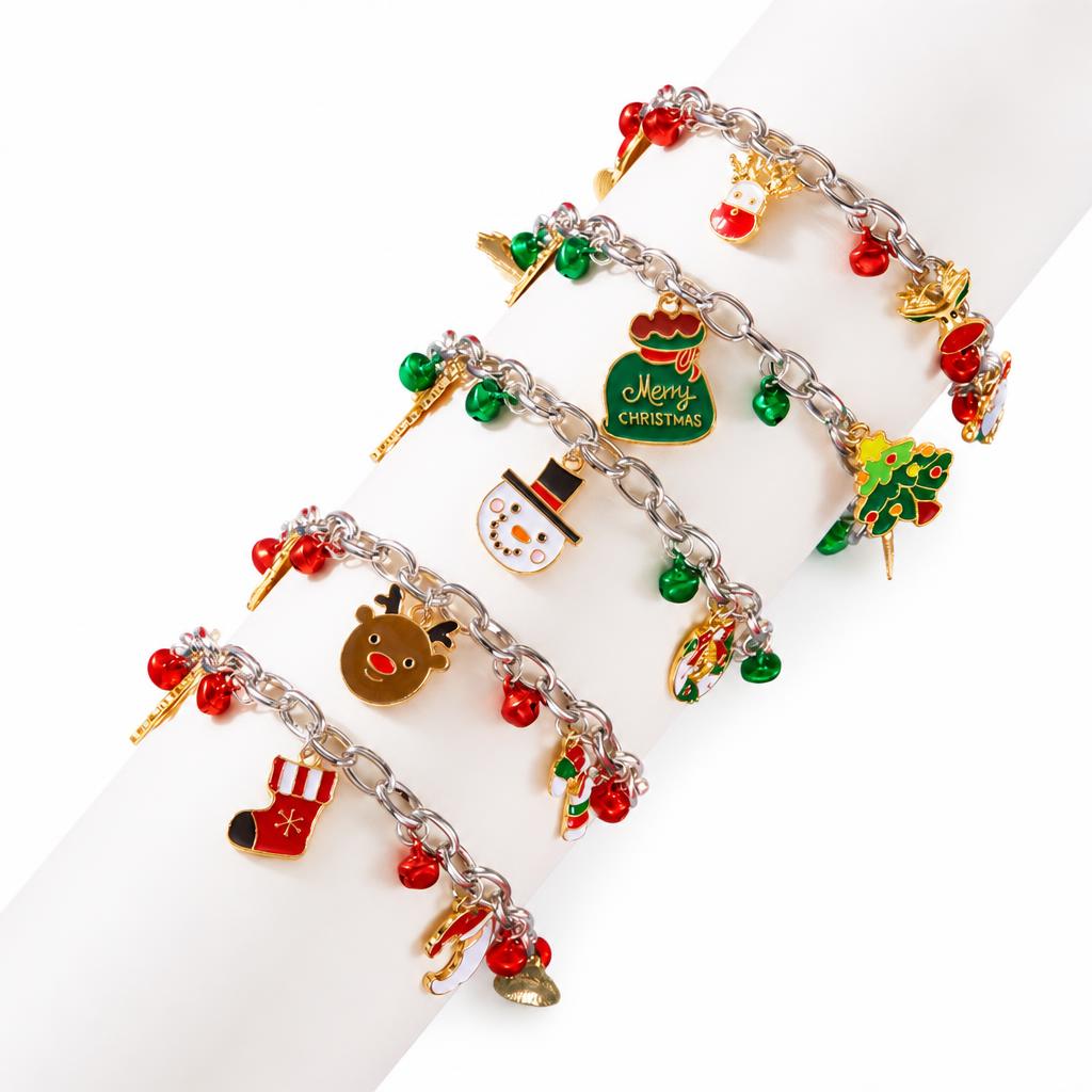 Zinc Alloy Christmas Bracelet