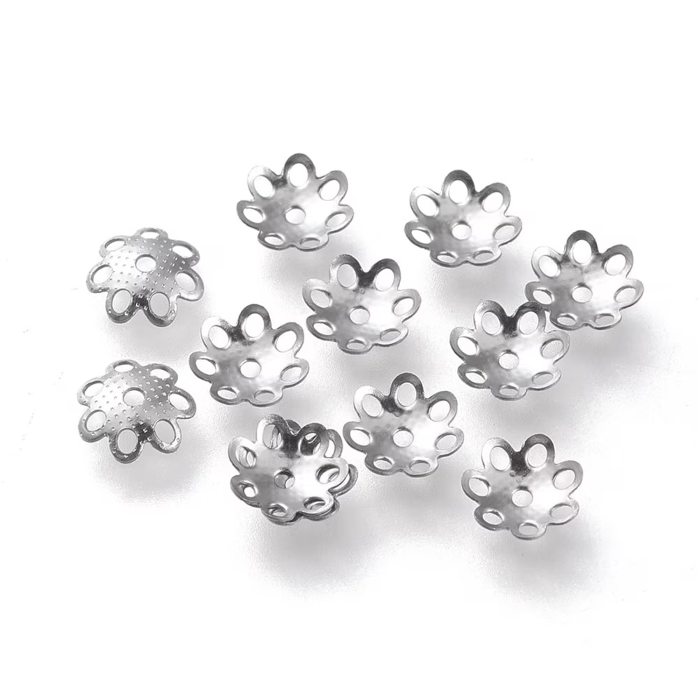 Edelstahl Bead Caps