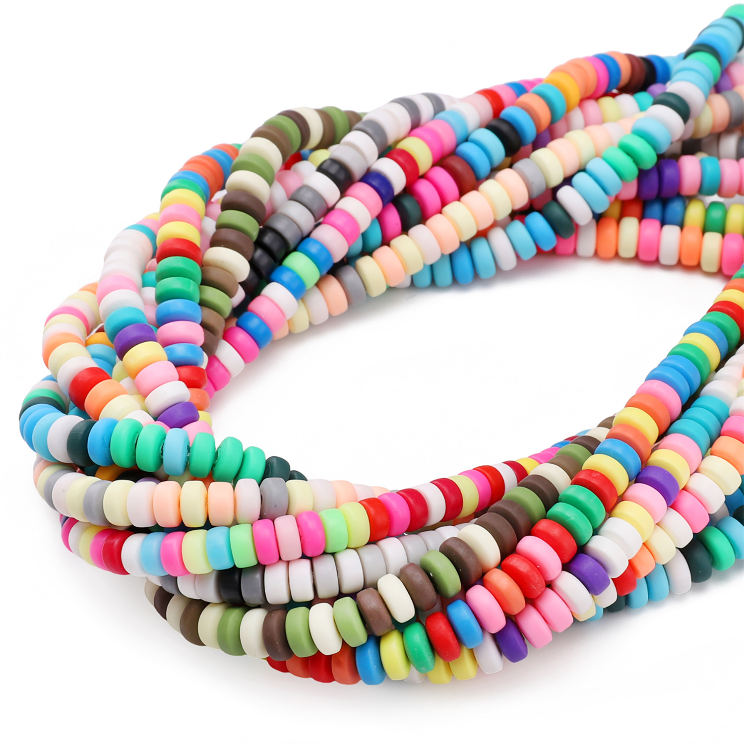 Rondelle Polymer Clay Beads