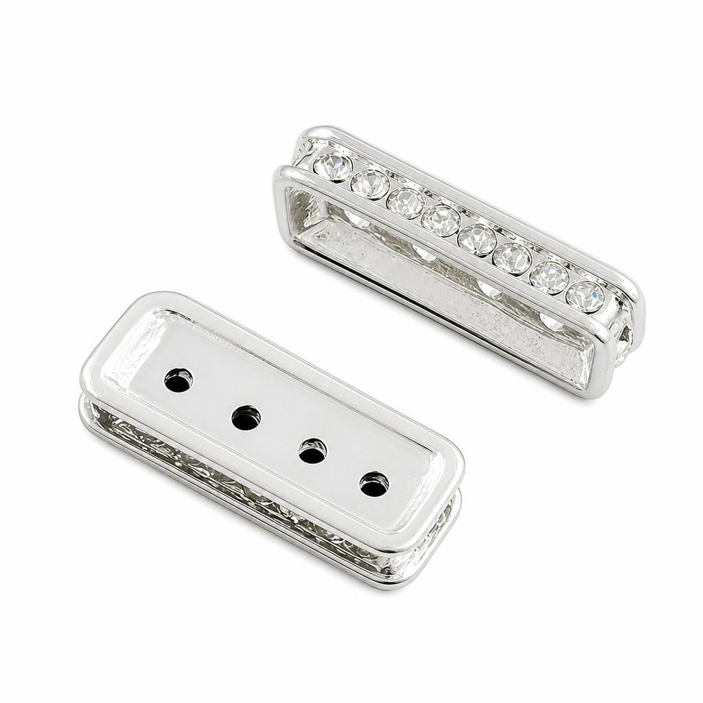 Rechteck Strass Spacer