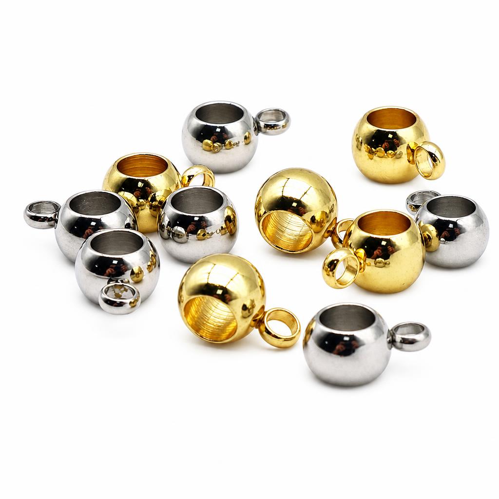 Stainless Steel Bail Beads