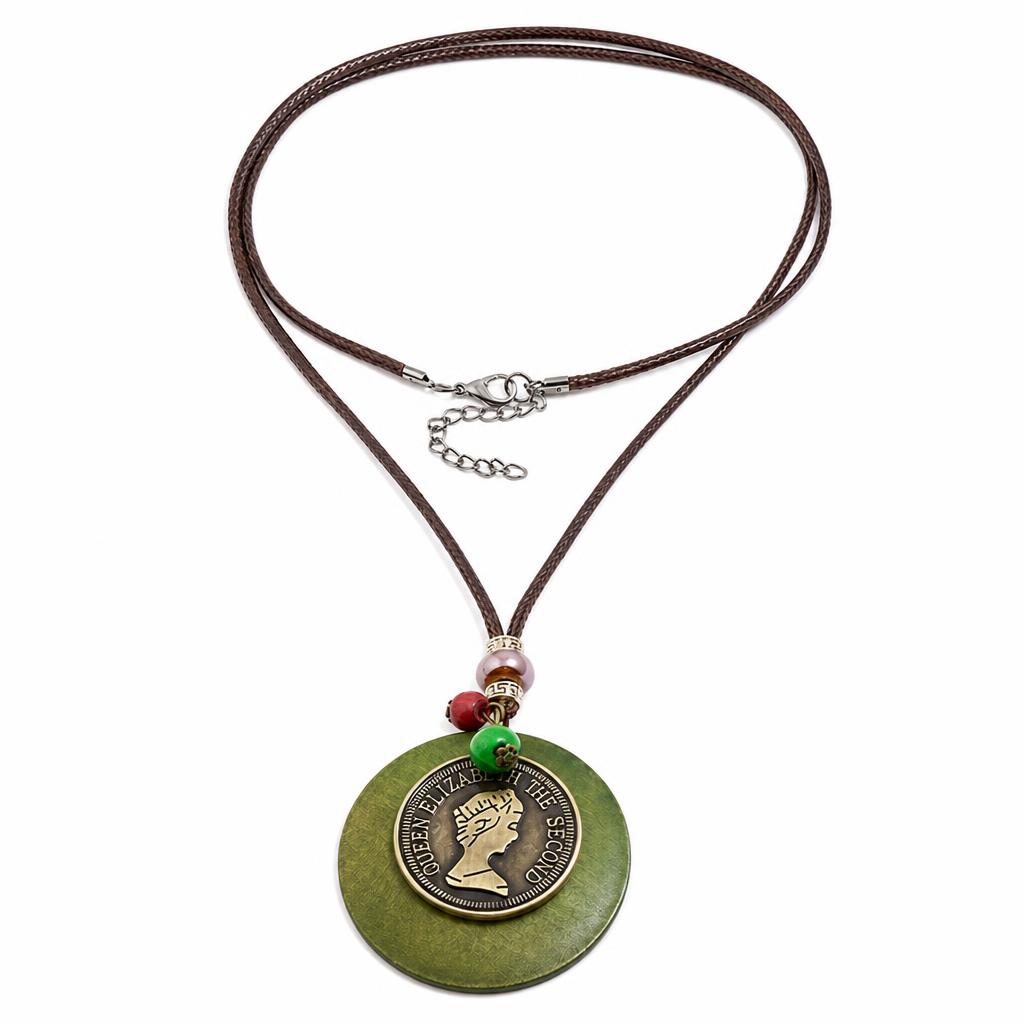 Collar de cadena suéter de Madera