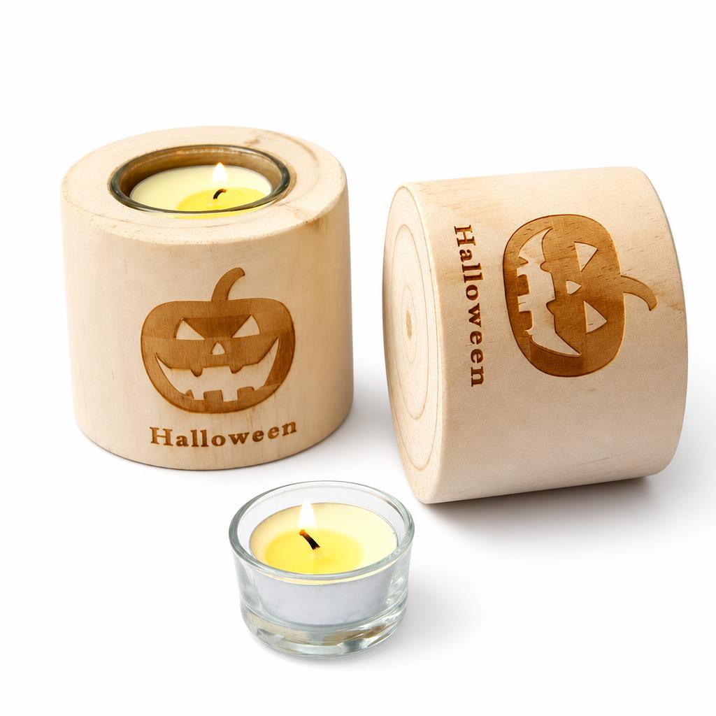 Wood Candle Holder