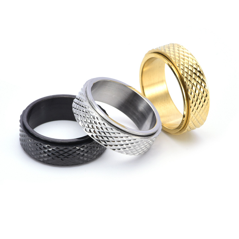 Titane Acier Bague