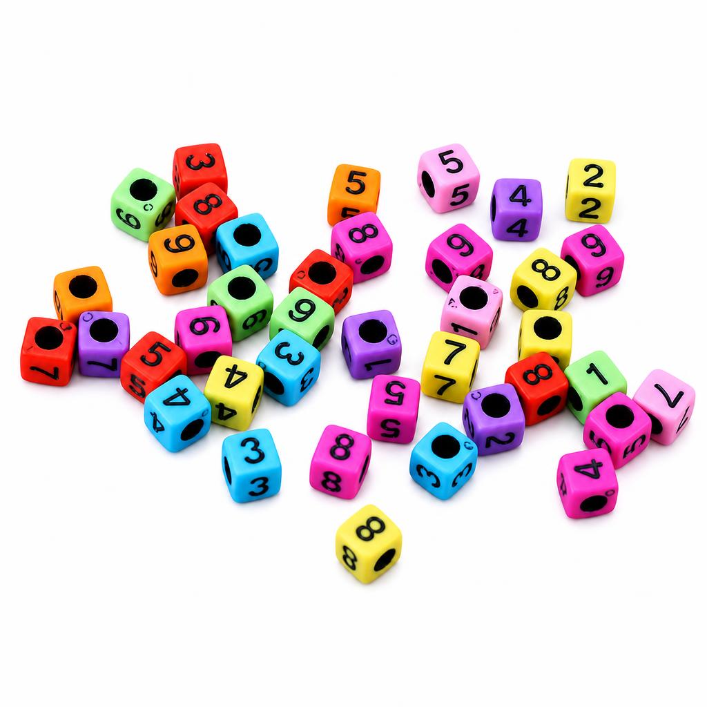 Acrylic Number Bead