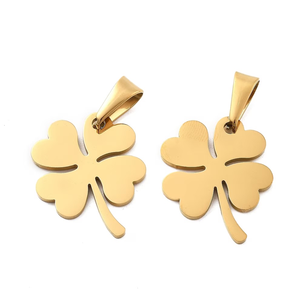Edelstahl Clover Anhänger