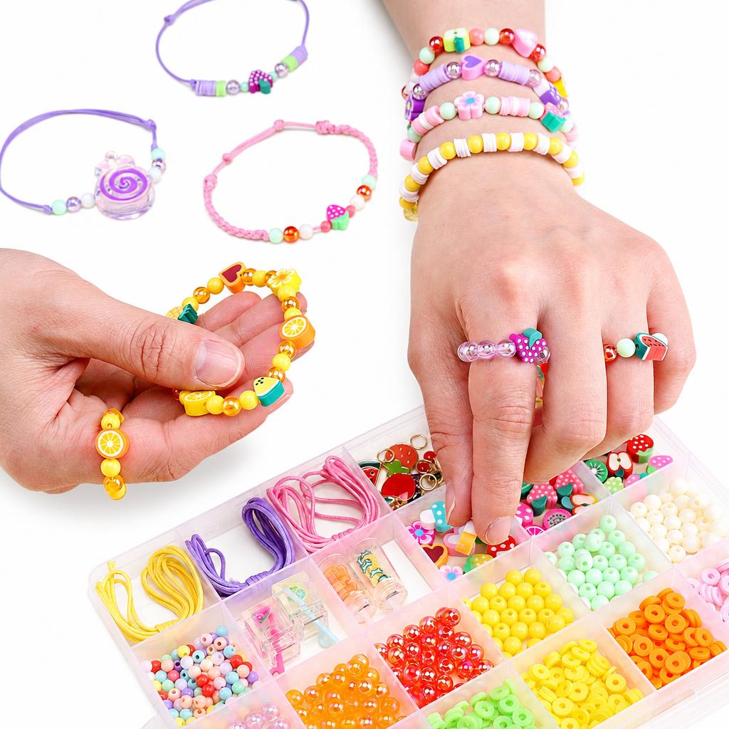 Kinder-DIY Saiten-Perlen-Set