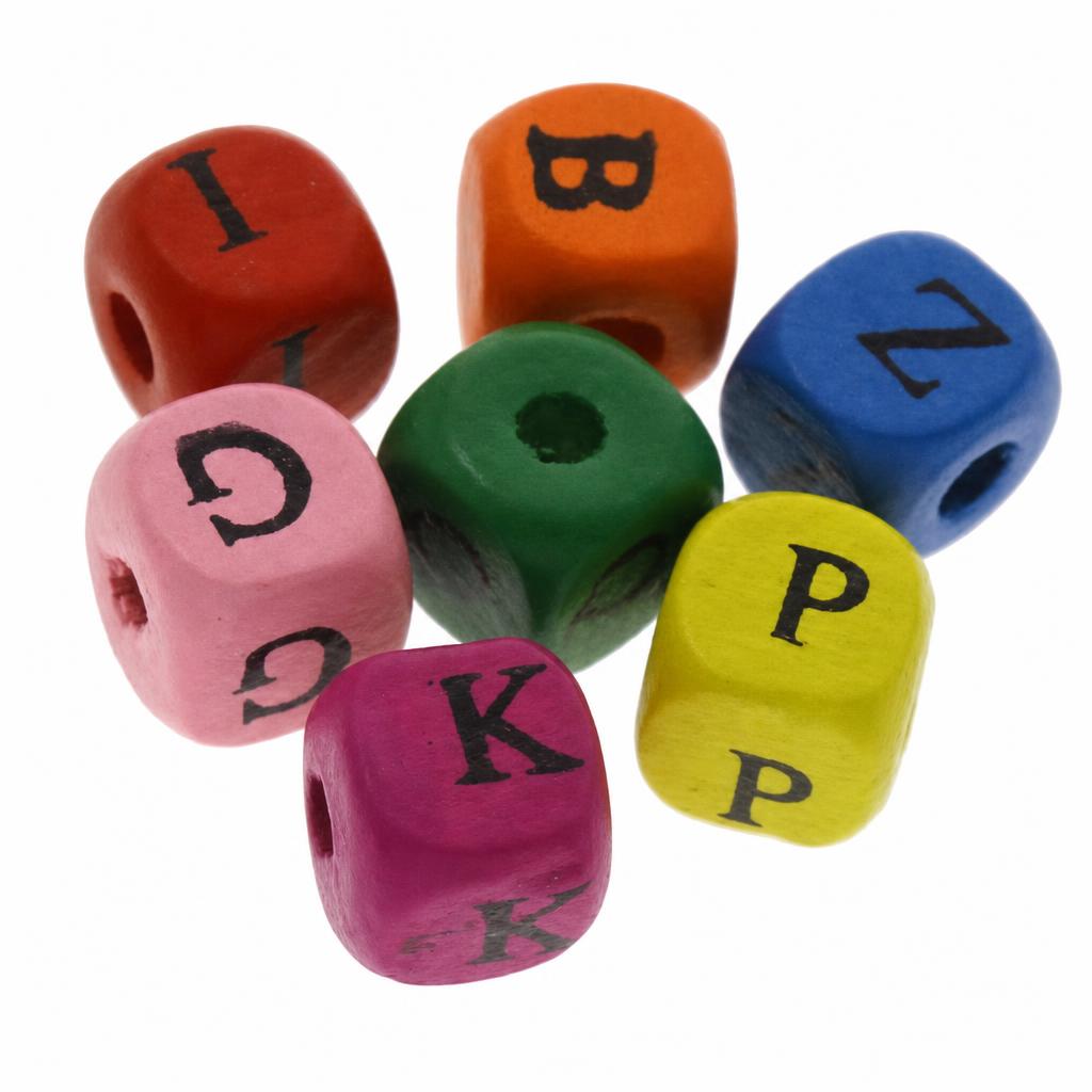 Holz-Alphabet Perlen