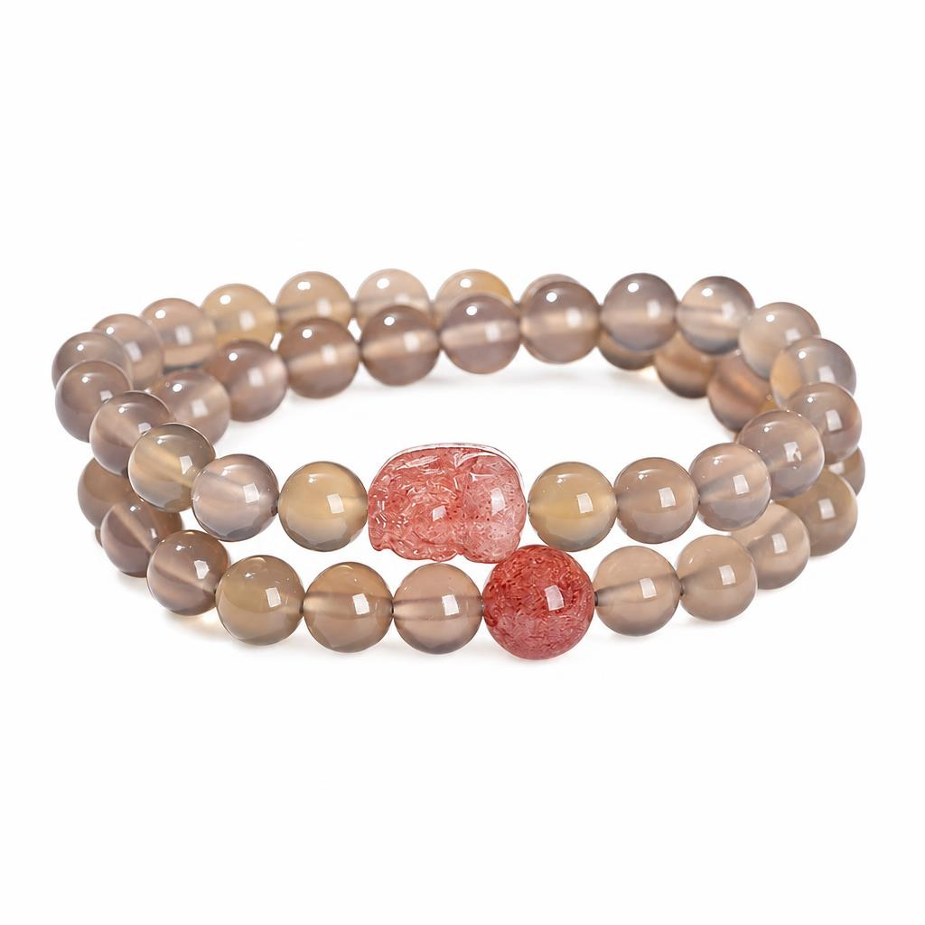 Agate Bracelets en gris