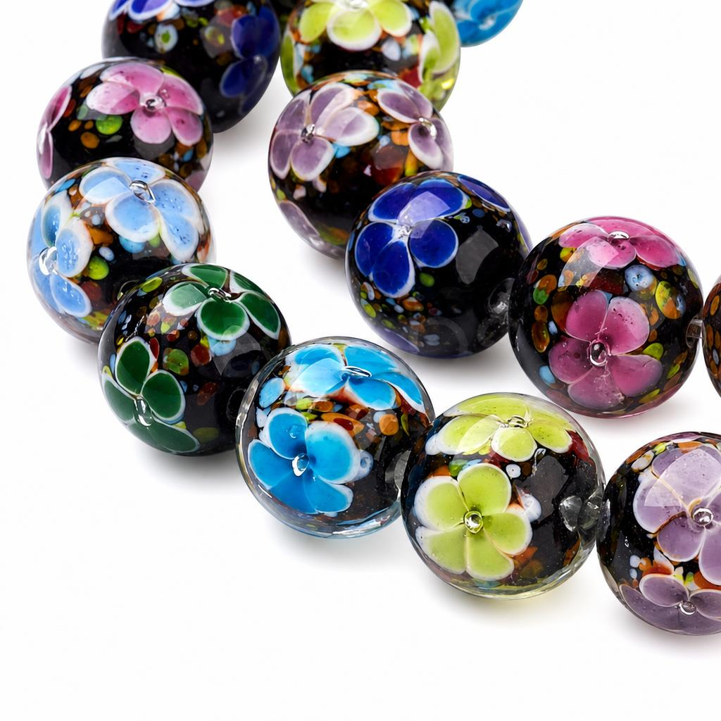 Perles de verre végétales