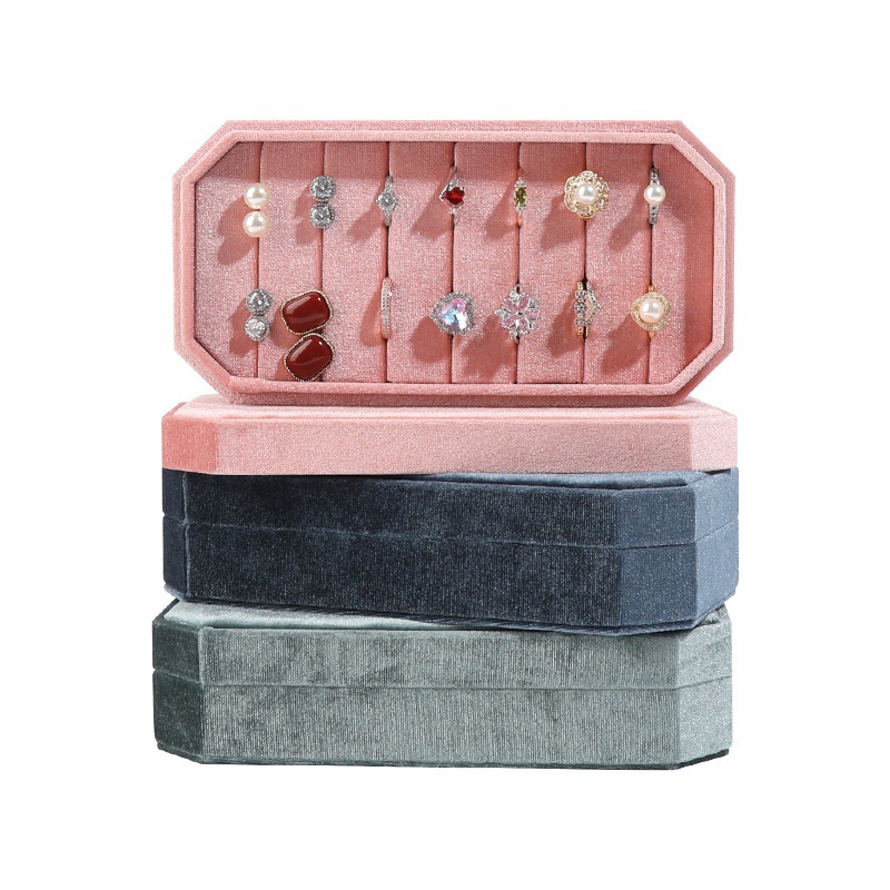 présentoir de bague en velours de coton 