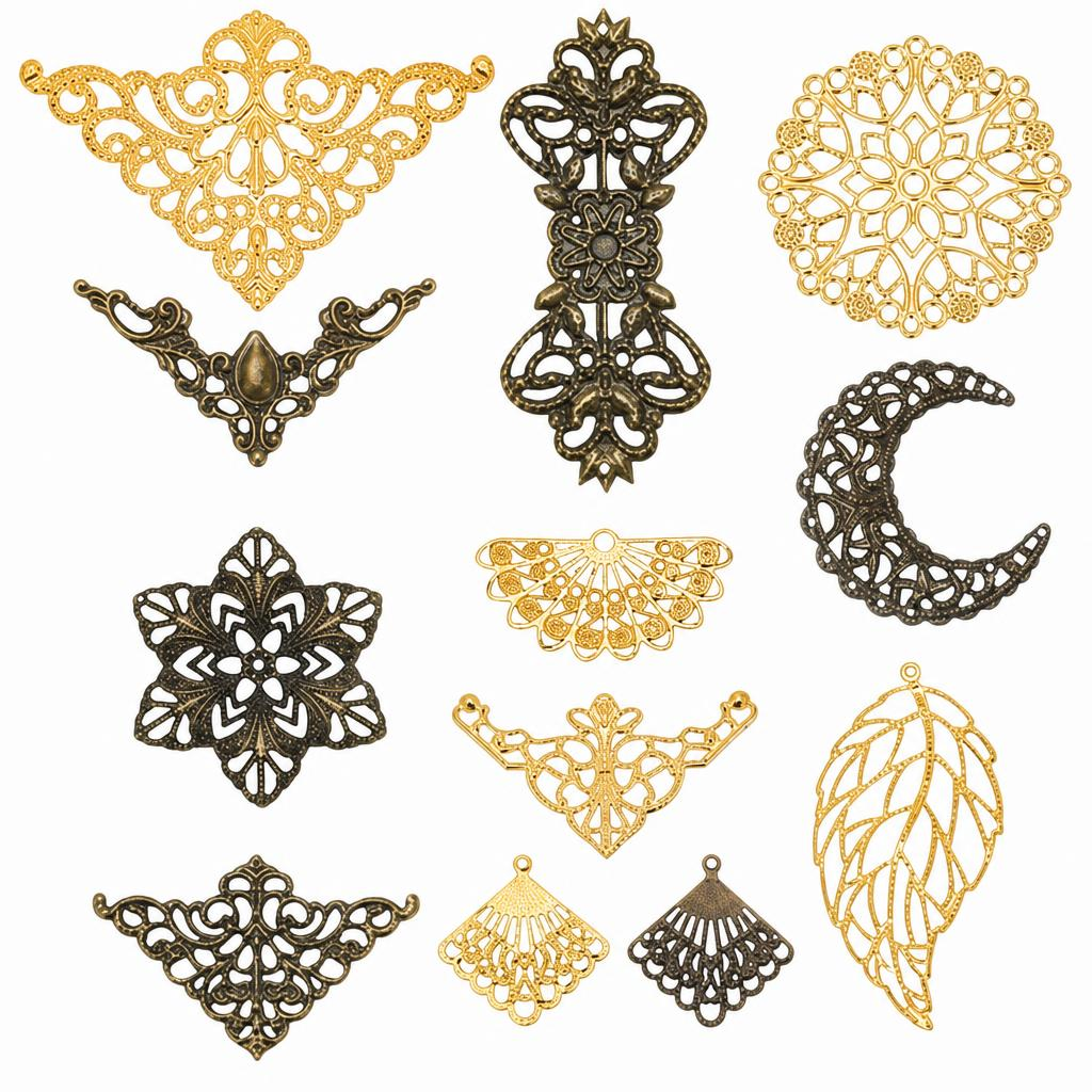 Filigree Iron Pendants