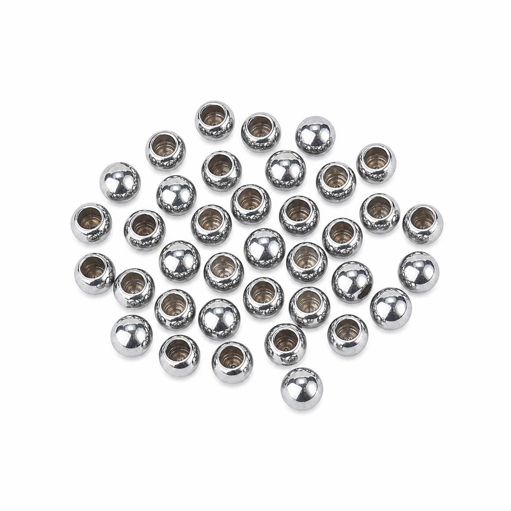 Stainless Steel Half Drilled Beads