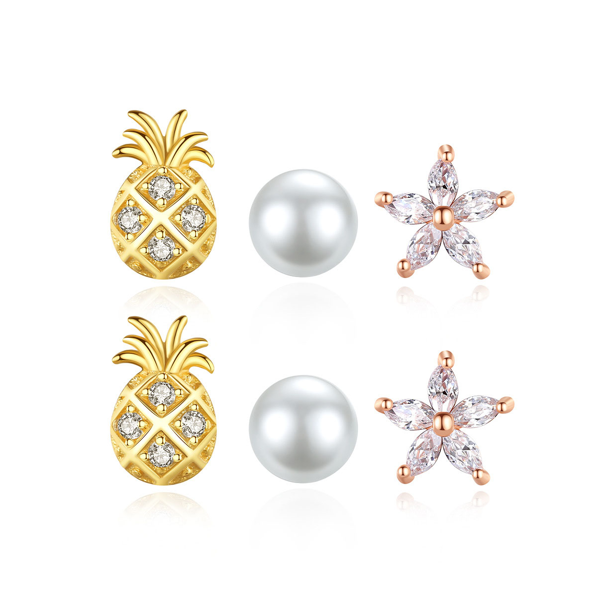 Sterling Silver Natural Pearl Stud Earring