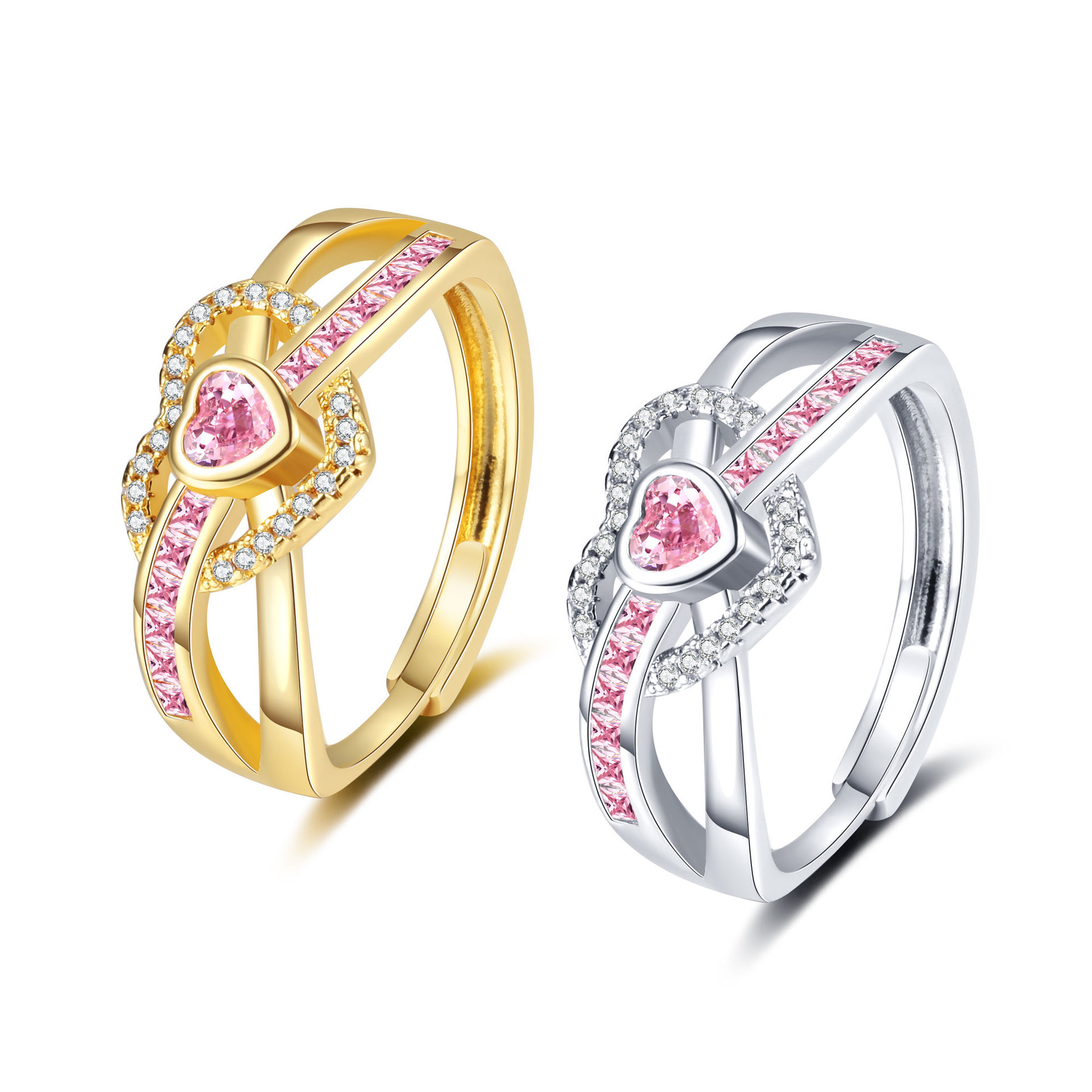 Cubic Zirconia Micro Pave Brass Finger Rings