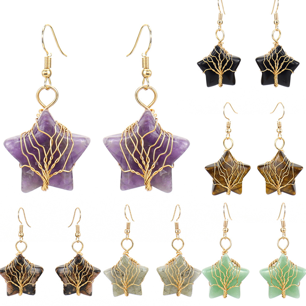 Gemstone Drop Earring