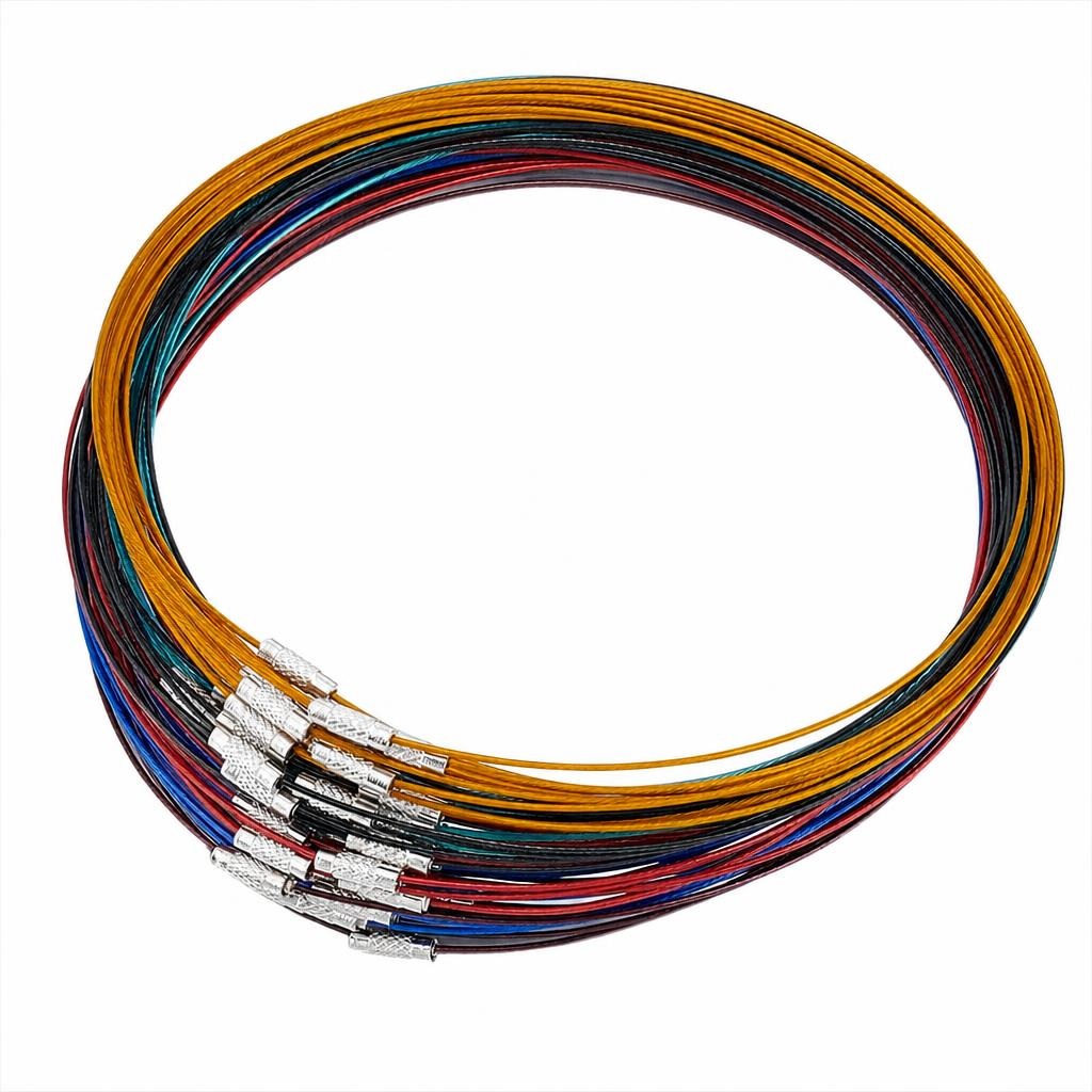 Collar de acero inoxidable cierre goma cable