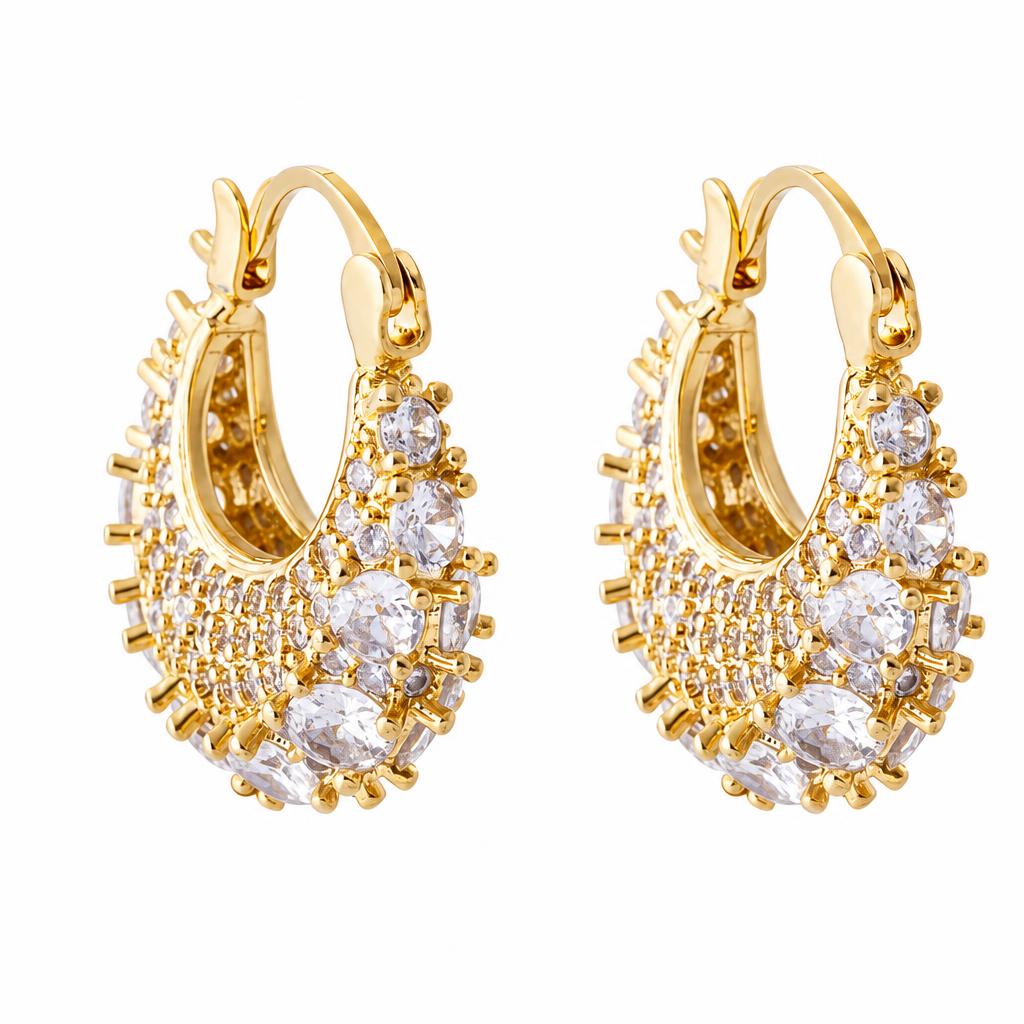Cubic Zircon (CZ) Leverback Earring
