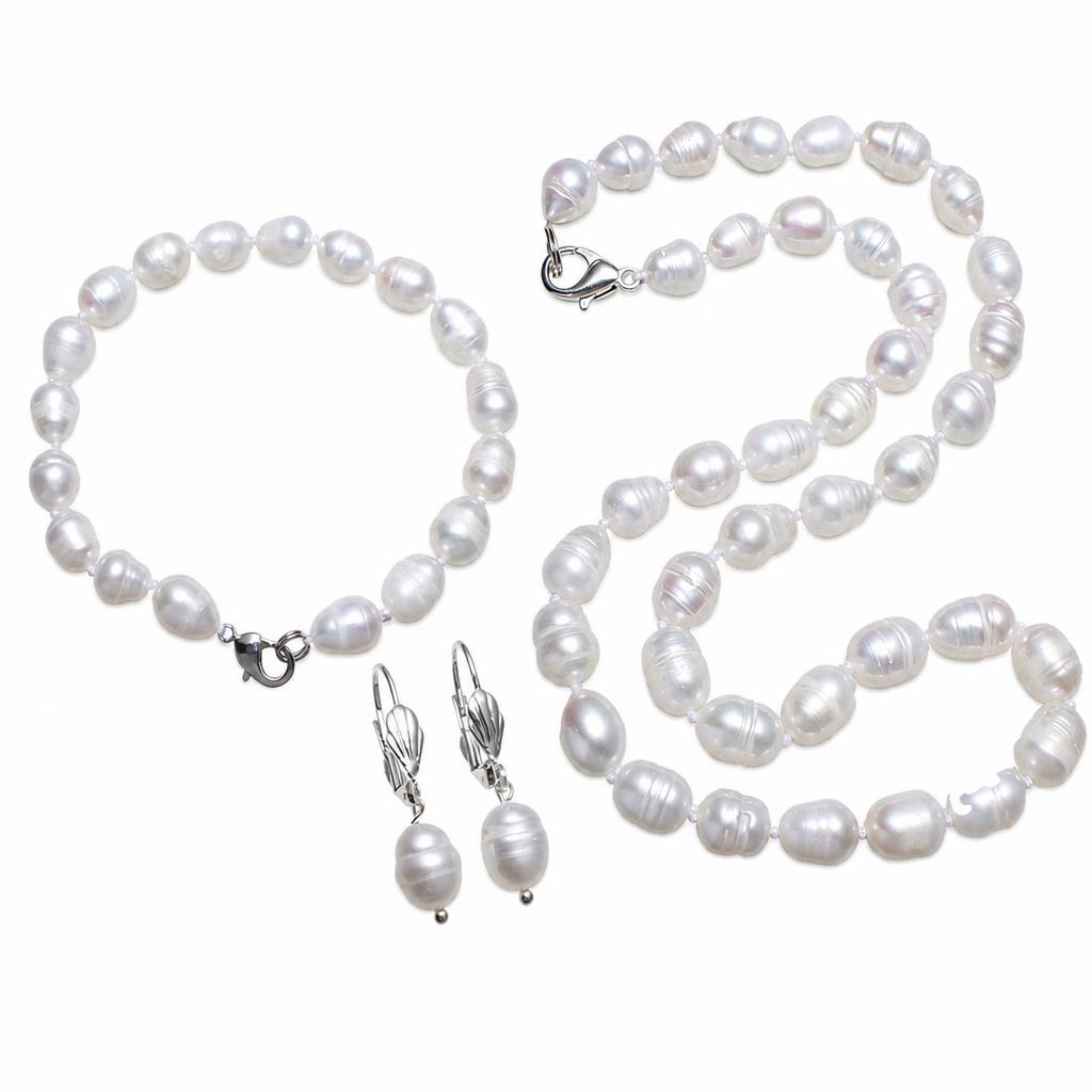 Ensembles de bijoux de perle d'eau douce en laiton