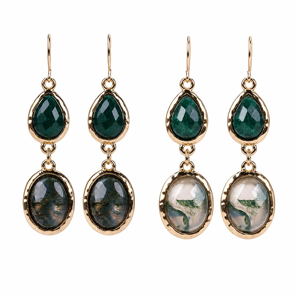 Agate Dangle boucle d'oreille