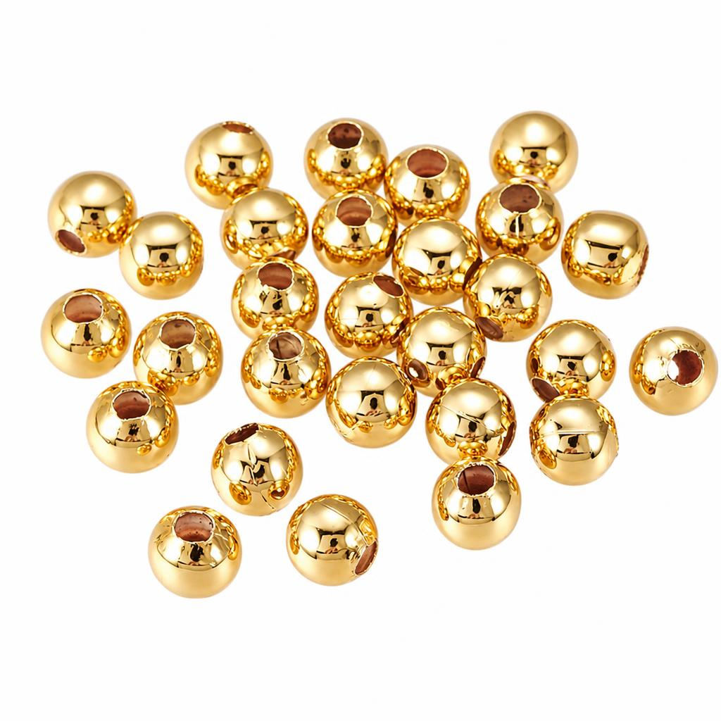 Half Drilled Brass Beads