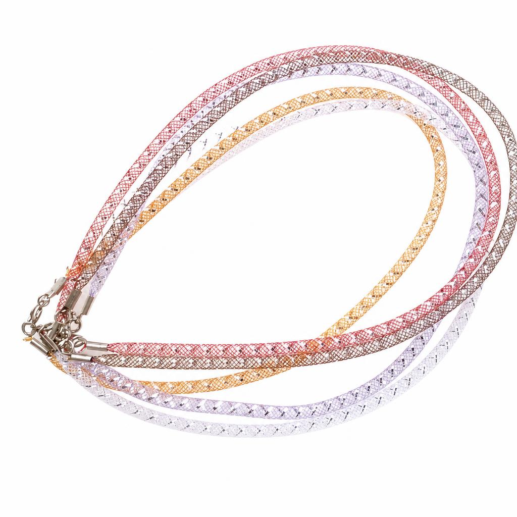 Collar de cordón de hilo neto plástico