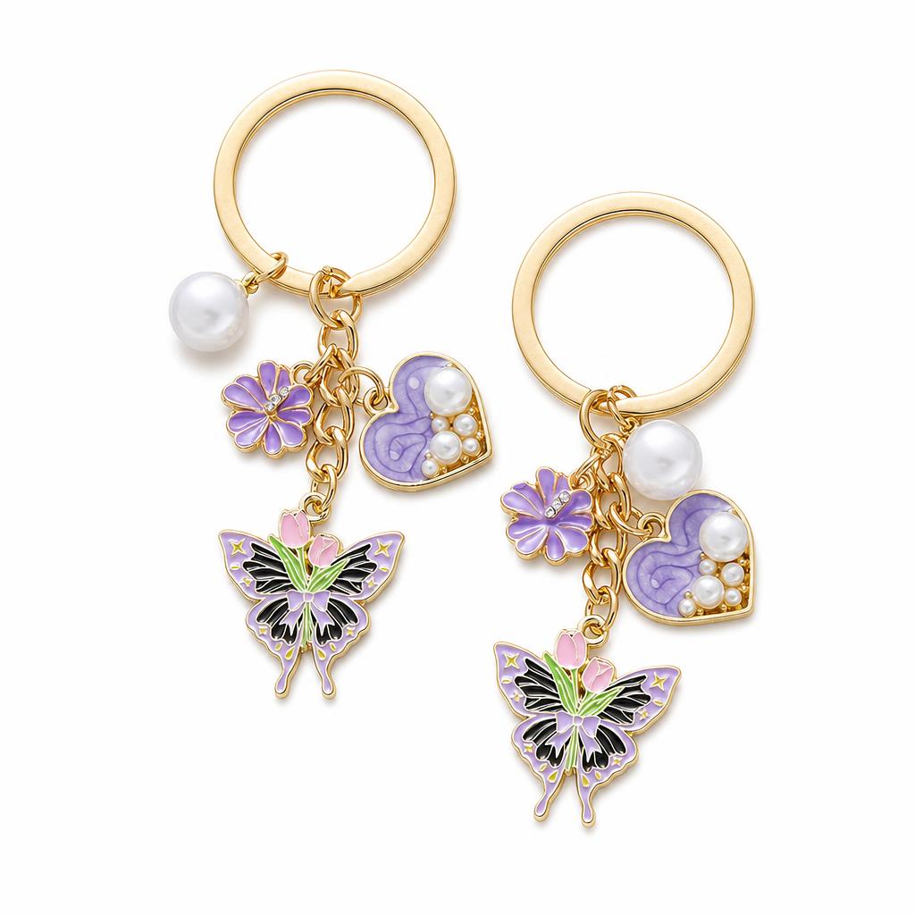 Rhinestone Zinc Alloy Key Chain