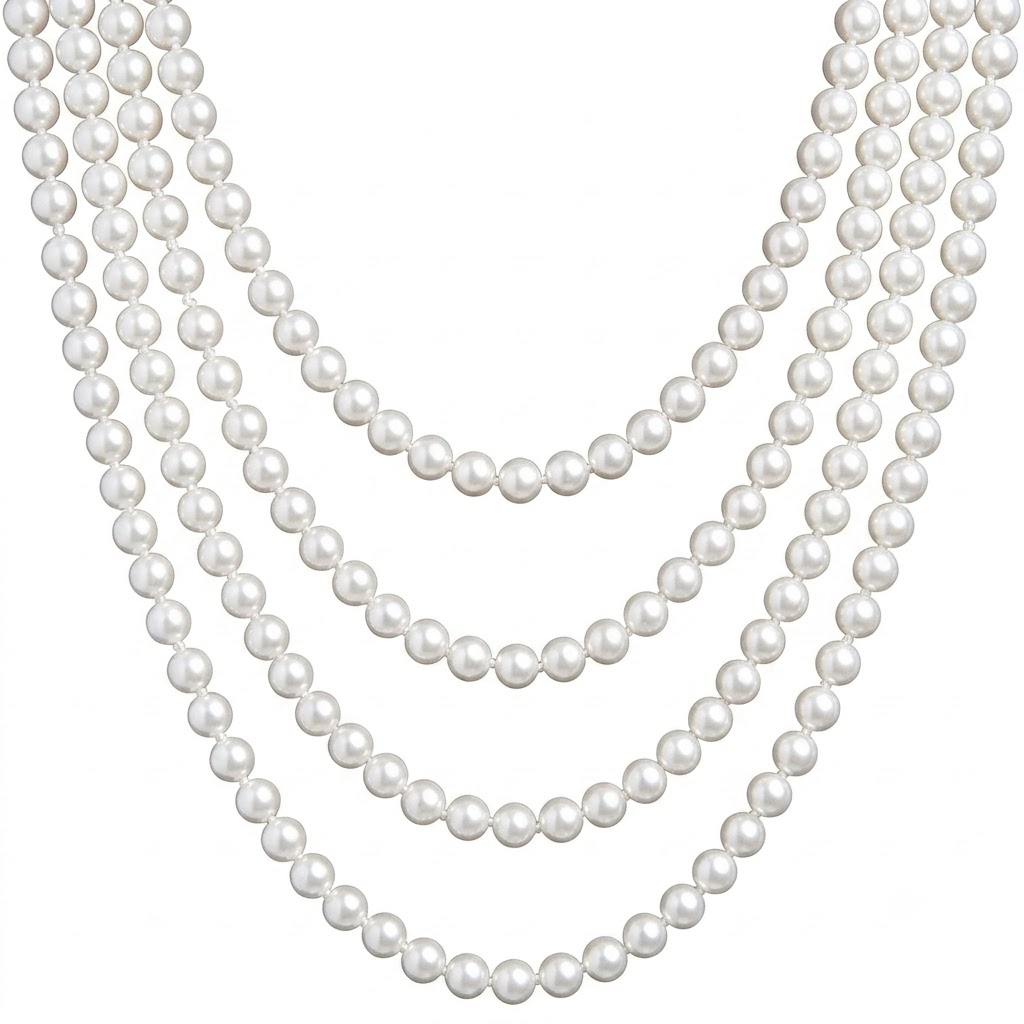 Collar de cadena del suéter de la perla de agua dulce
