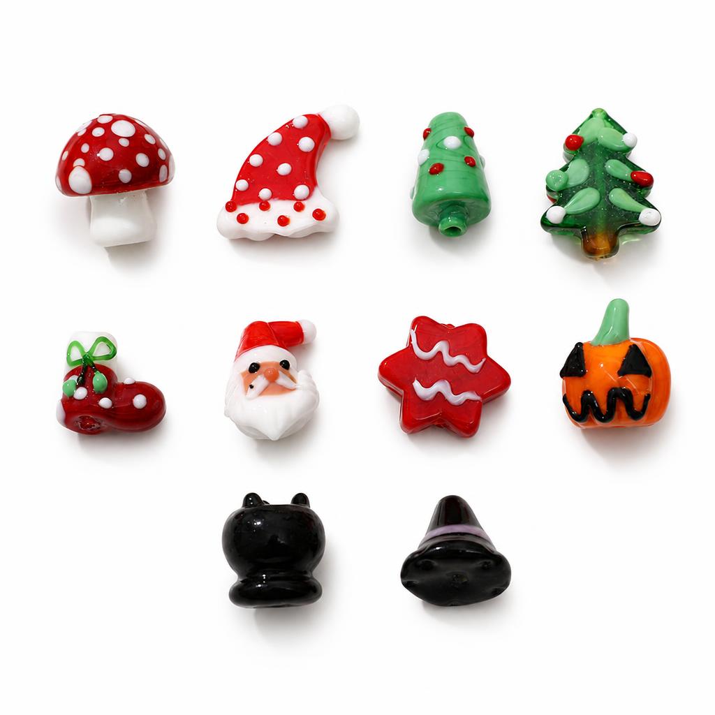 Pendentifs Lampwork de Noël