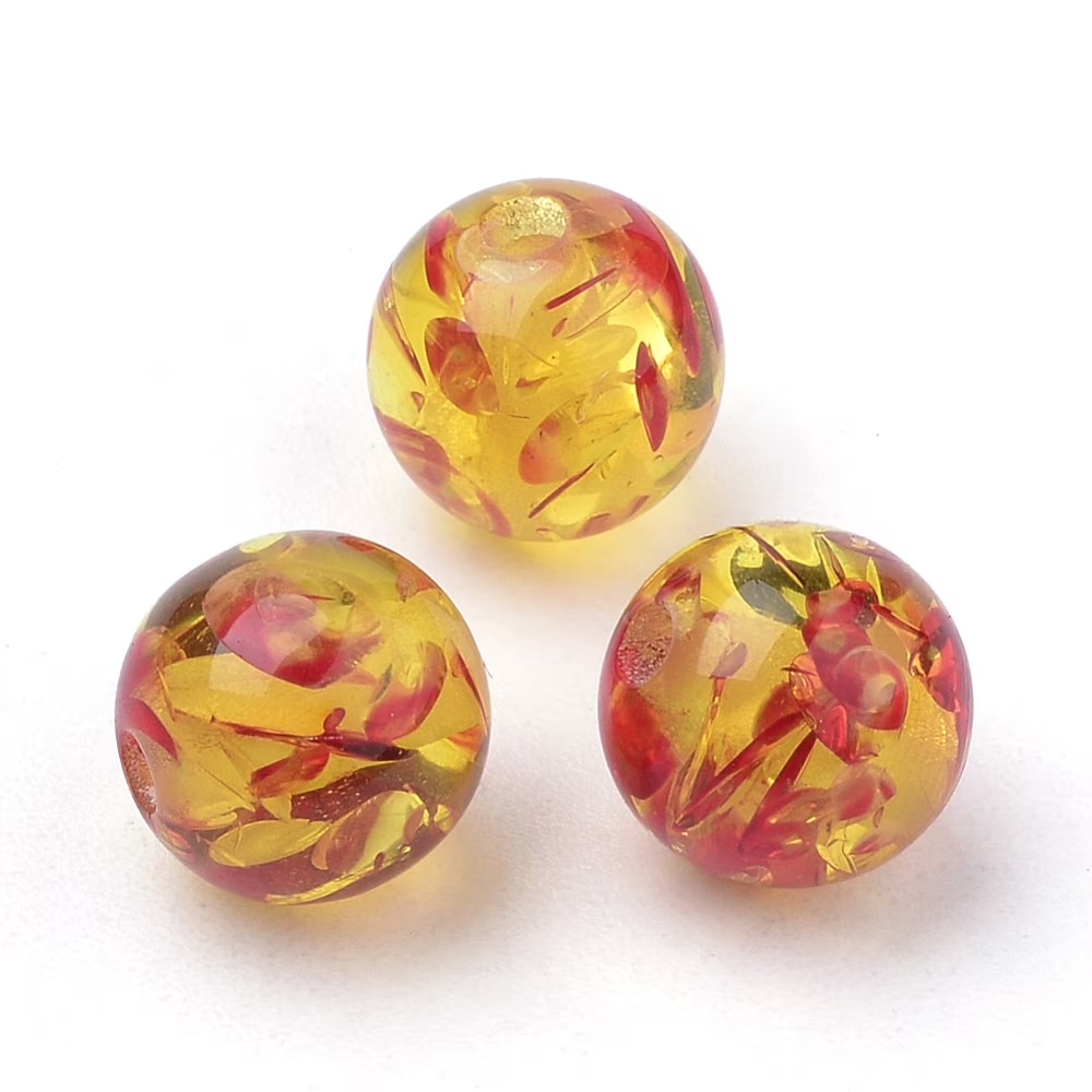 Imitation Amber Acrylic Beads
