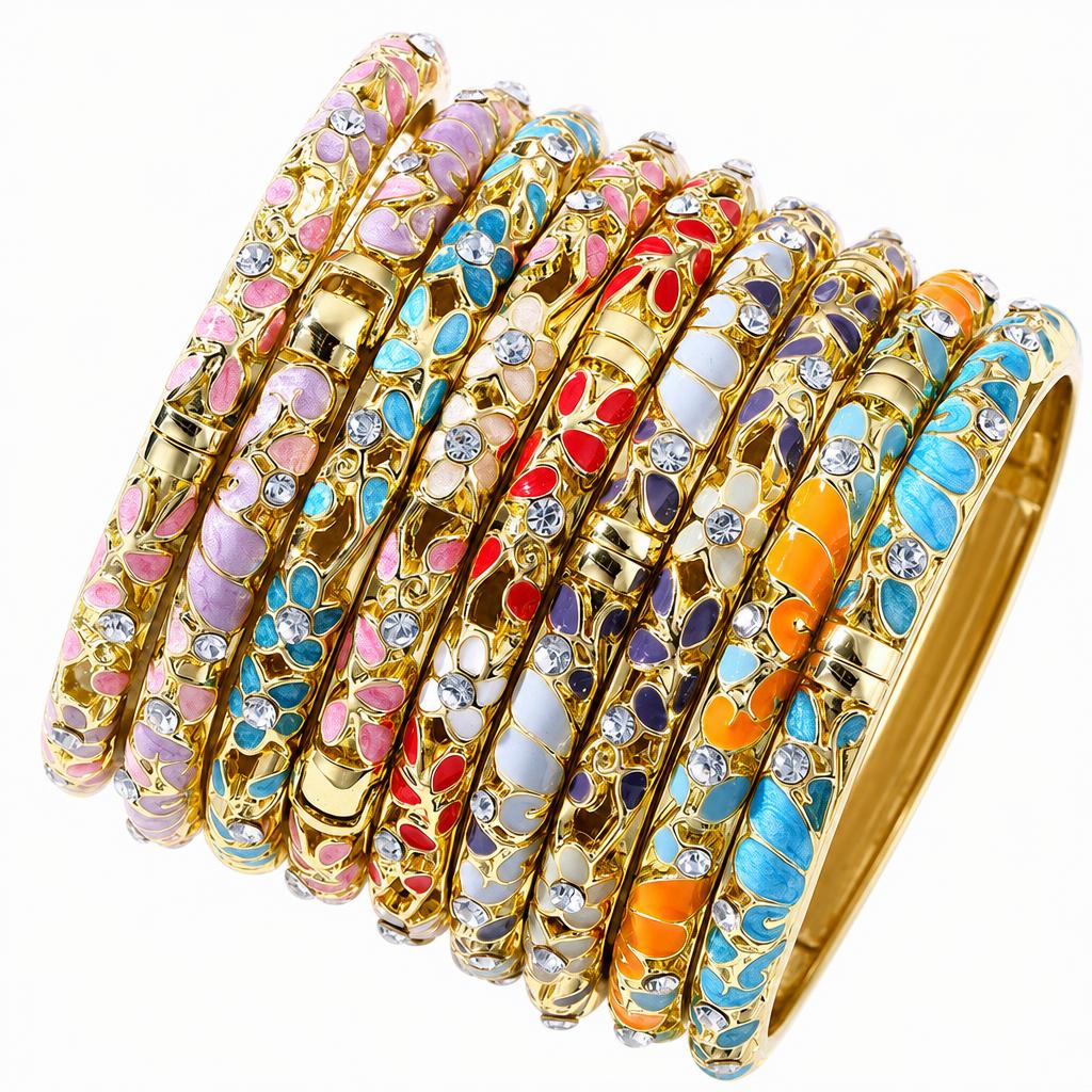 Bracelet en alliage Zinc et émail