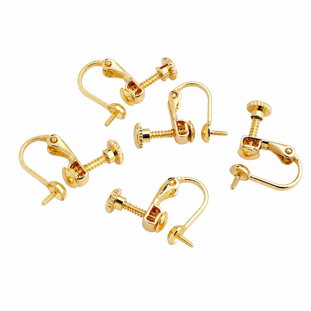 Brass Clip On Earring Finding