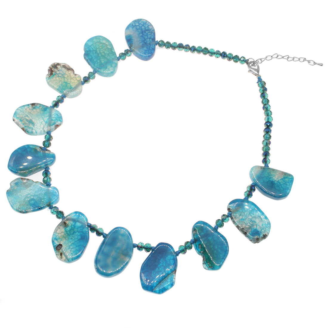 Blaue Achat Halskette