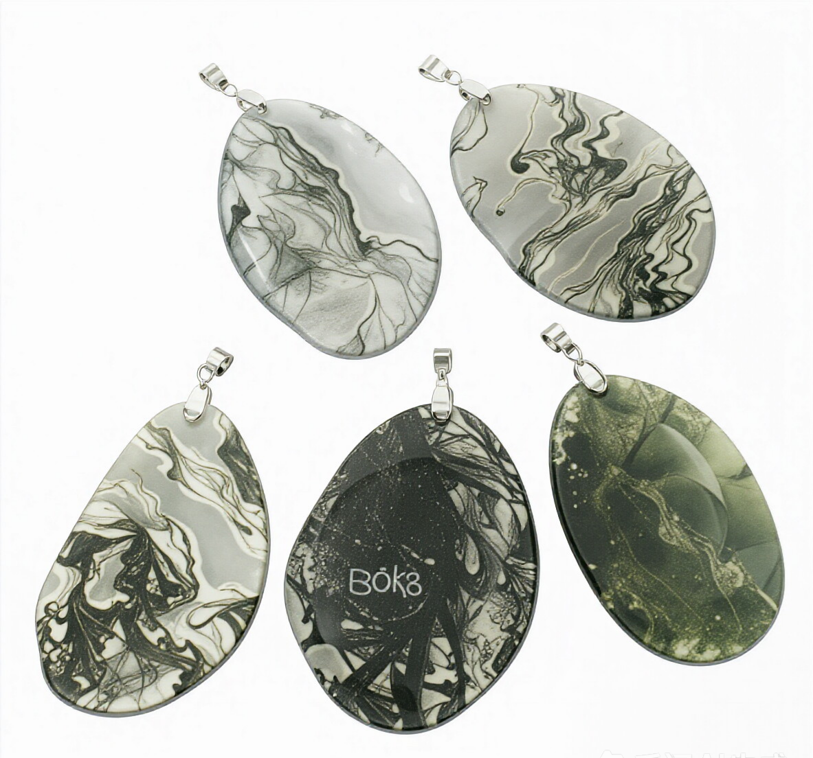 Pendentif Agate mousse