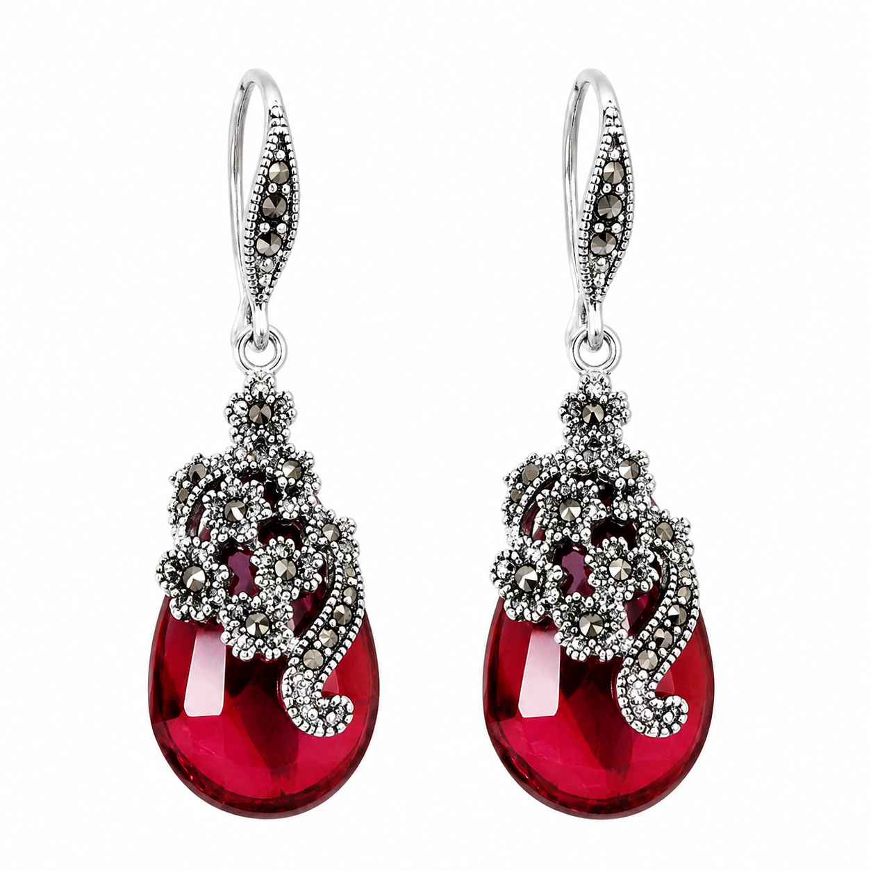 Thai Silver Pendant Earrings